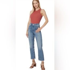 ANTHROPOLOGIE Paige Denim Billy Crop Costar Wash High Rise Size 28